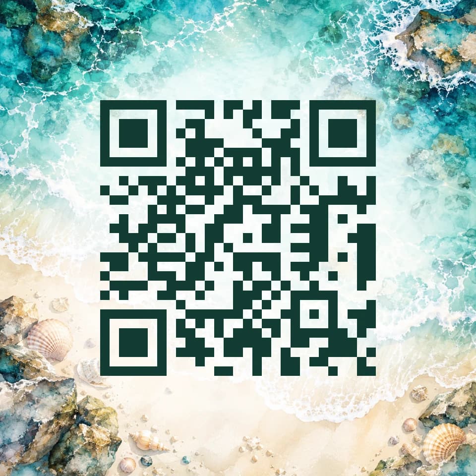 coast premium QR design, scanning to the VividQR homepage