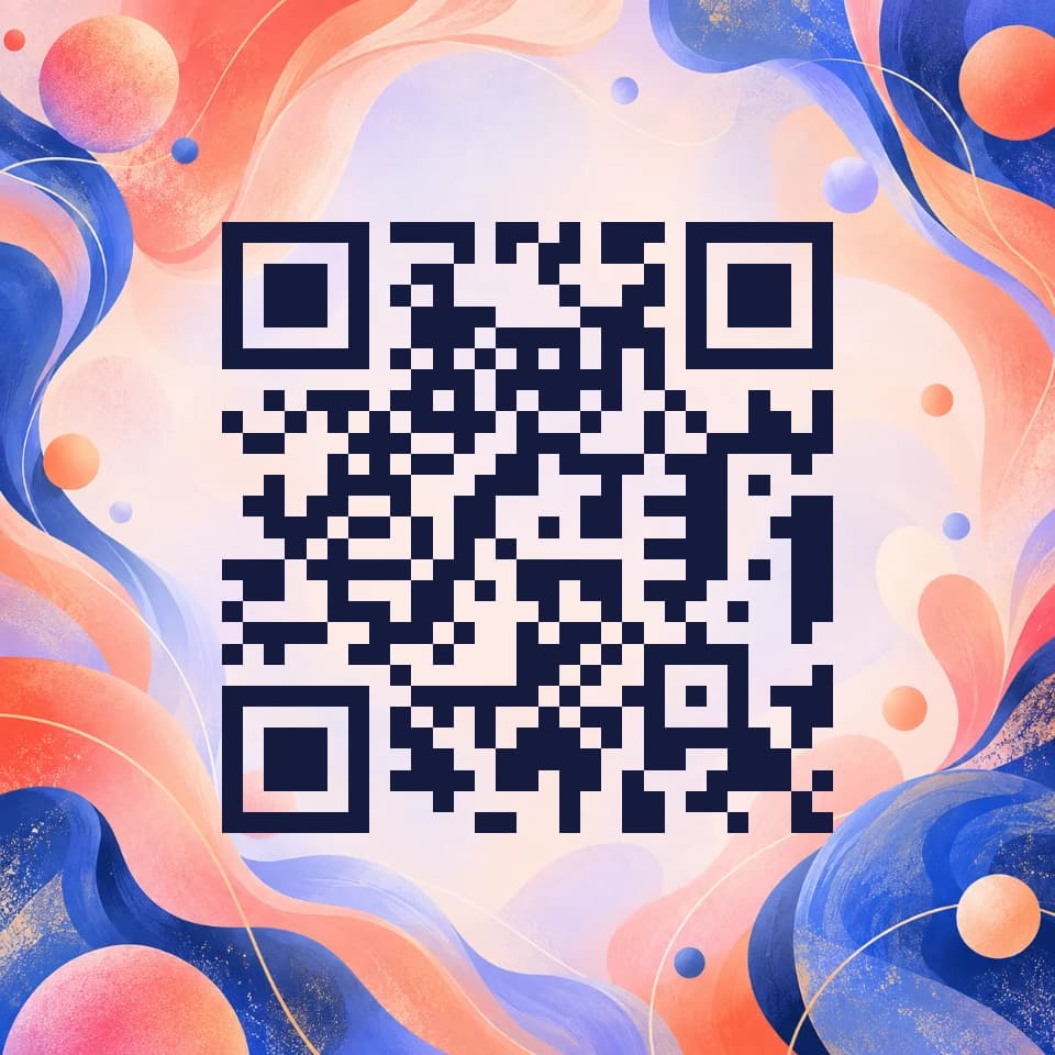 orbit premium QR design, scanning to the VividQR homepage
